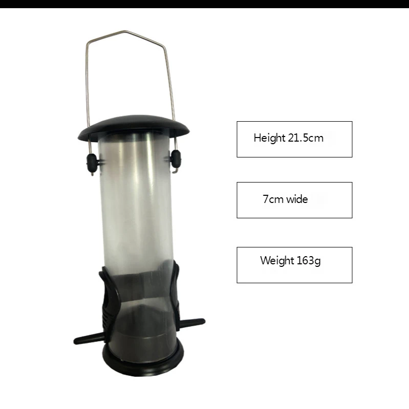 

Outdoor Hanging PVC Metal and Plastic Made of Automatic Bird Feeder