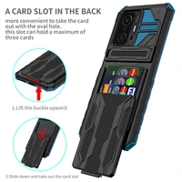 KEYSION Shockproof Armor Case for Xiaomi 11T 11T Pro Lite With Card Slot Stand Phone Back Cover for POCO NFC Pro