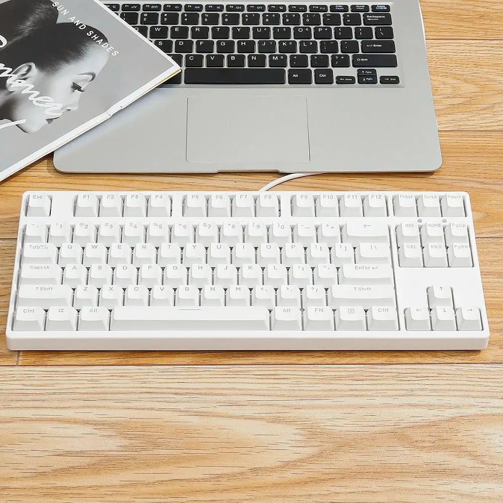 87 ключ NKRO USB Проводная RGB подсветка переключатель Gateron PBT двойная съемка клавиатуры Механическая игровая клавиатура для E-sport офиса ПК ноутбука