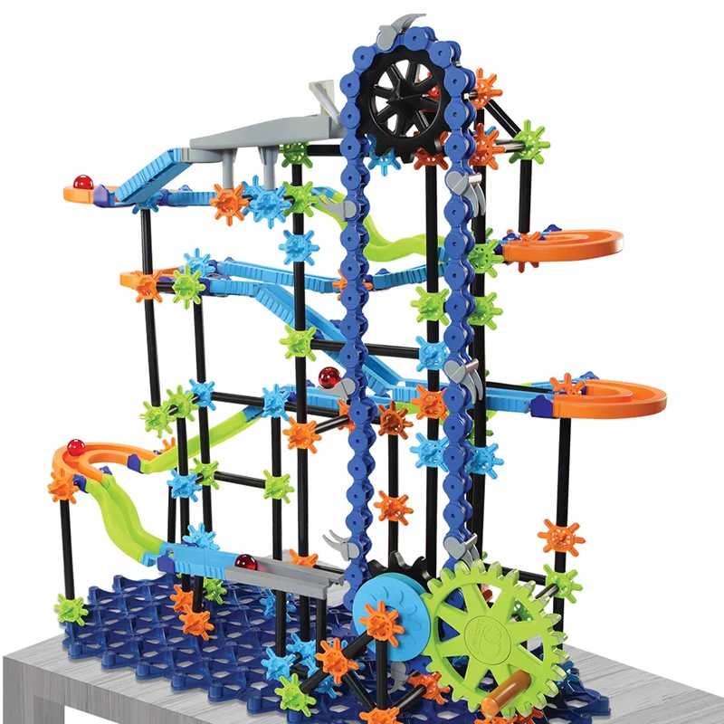 Трек marble Run Строительные блоки marble s цепи лабиринт шары цепи треки marble работает лифт блоки игрушки для детей DIY