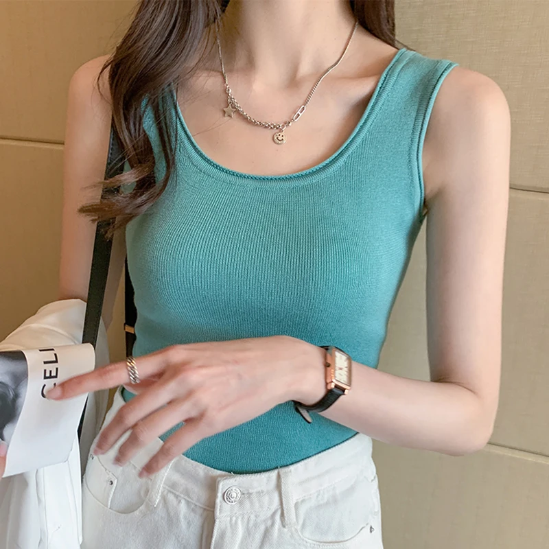 

BOBOKATEER Woman Clothes Ladies Crop Top Women clothing Poleras Mujer Camisetas Haut Femme Topy Damskie White Tight Tank Tops