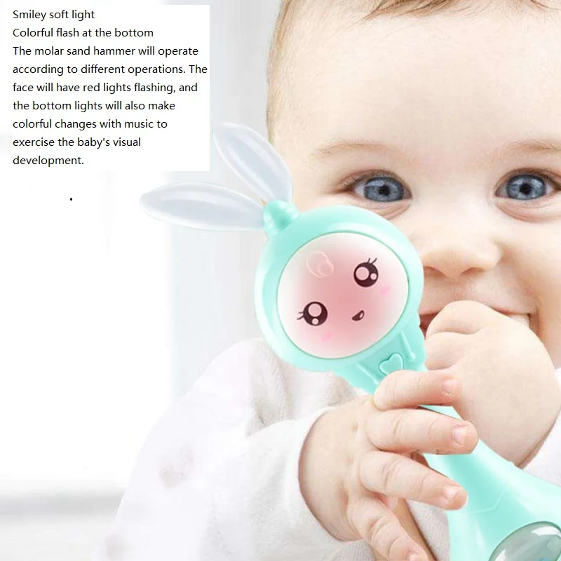 Детская Музыкальная погремушка-прорезыватель для зубов игрушка детей 0-12 лет