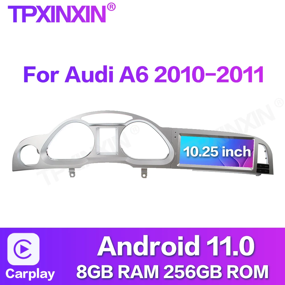 

Android 11 8 + 256G Carplay для Audi A6 2010-2012, автомобильный DVD-плеер, GPS-навигация, автомобильный стерео Мультимедийный Плеер, головное устройство, радио, ле...