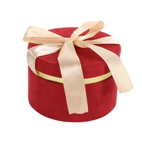 large round flower paper boxes lid hug bucket florist gift packaging box gift candy bar boxes party wedding supply