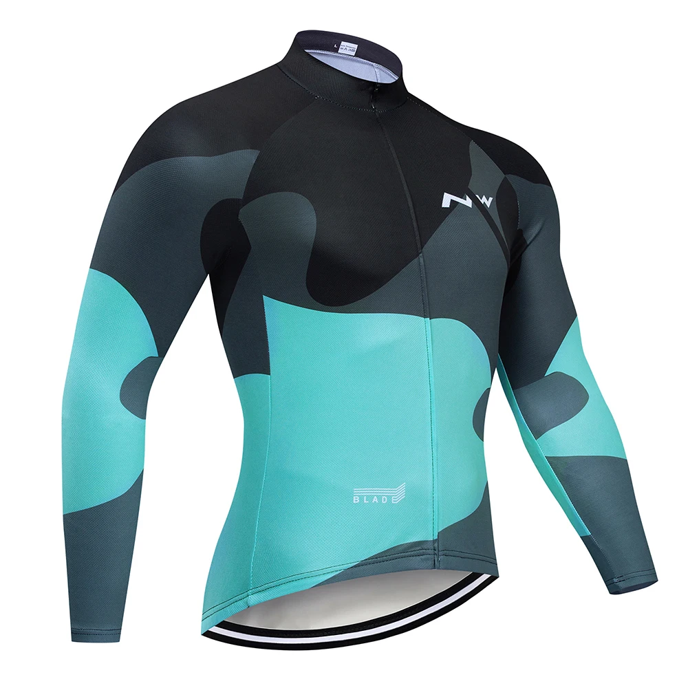Long sleeve NW, весенне-осенняя одежда на заказ, куртка для велоспорта, комплект верхней одежды, костюм из Джерси, мужская форма, штаны - Цвет: Long sleeve