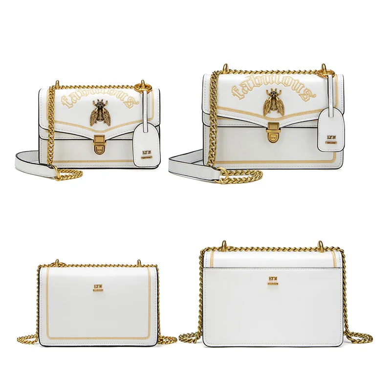 

LYN New Fashion Ladies Shoulder Bag High Quality Luxury Large Capacity Diagonal Bag Embroidered PU Leather Handbag