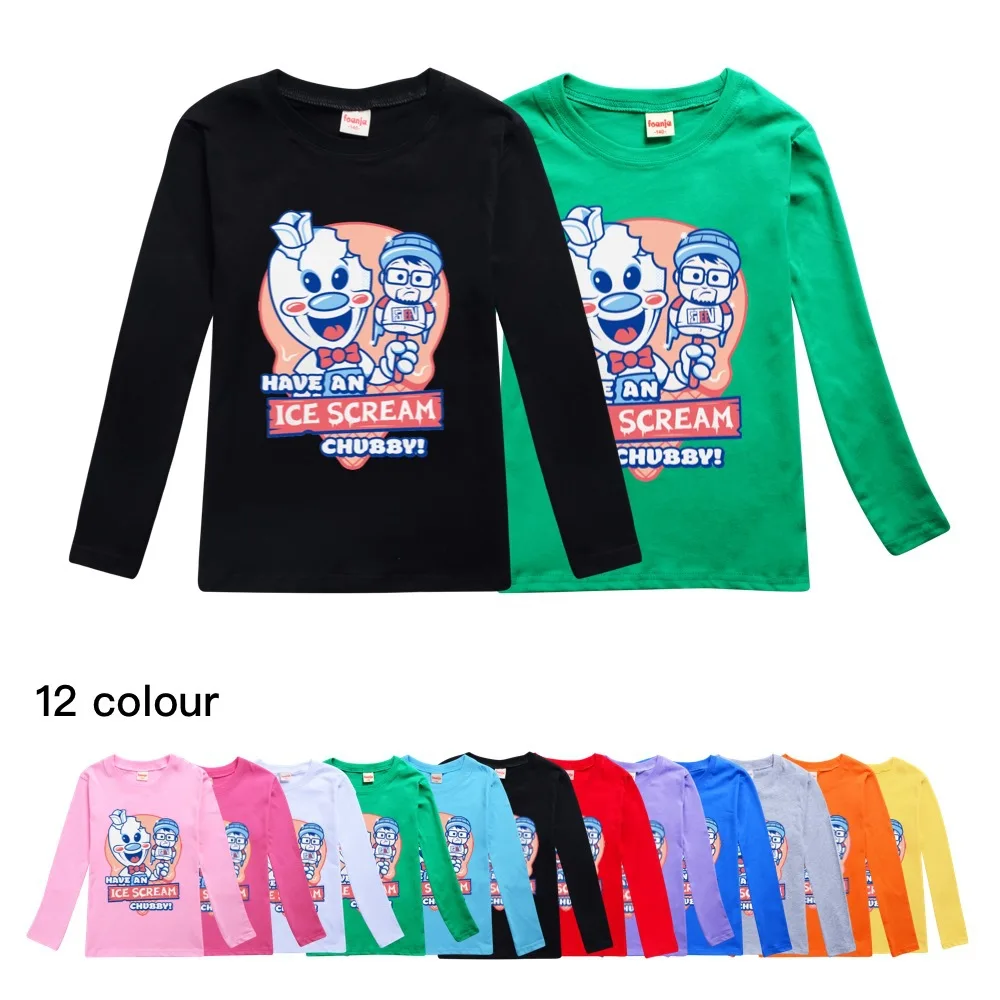 Fgteev Refined Cotton Children's Clothing Tops for Toddler Under Wear Long Sleeve T-shirts Kids Clothes for Boys T Shirt Girls.