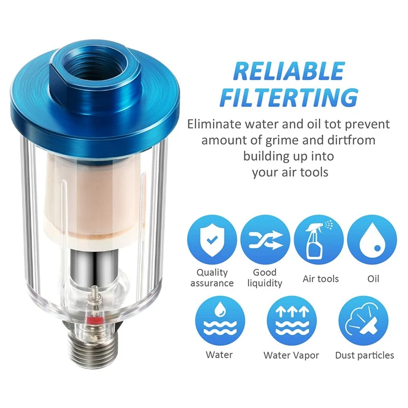 Акция! Фильтр-сепаратор водяного масла фильтр-Аэрограф влагоотделитель 1/4 дюйма