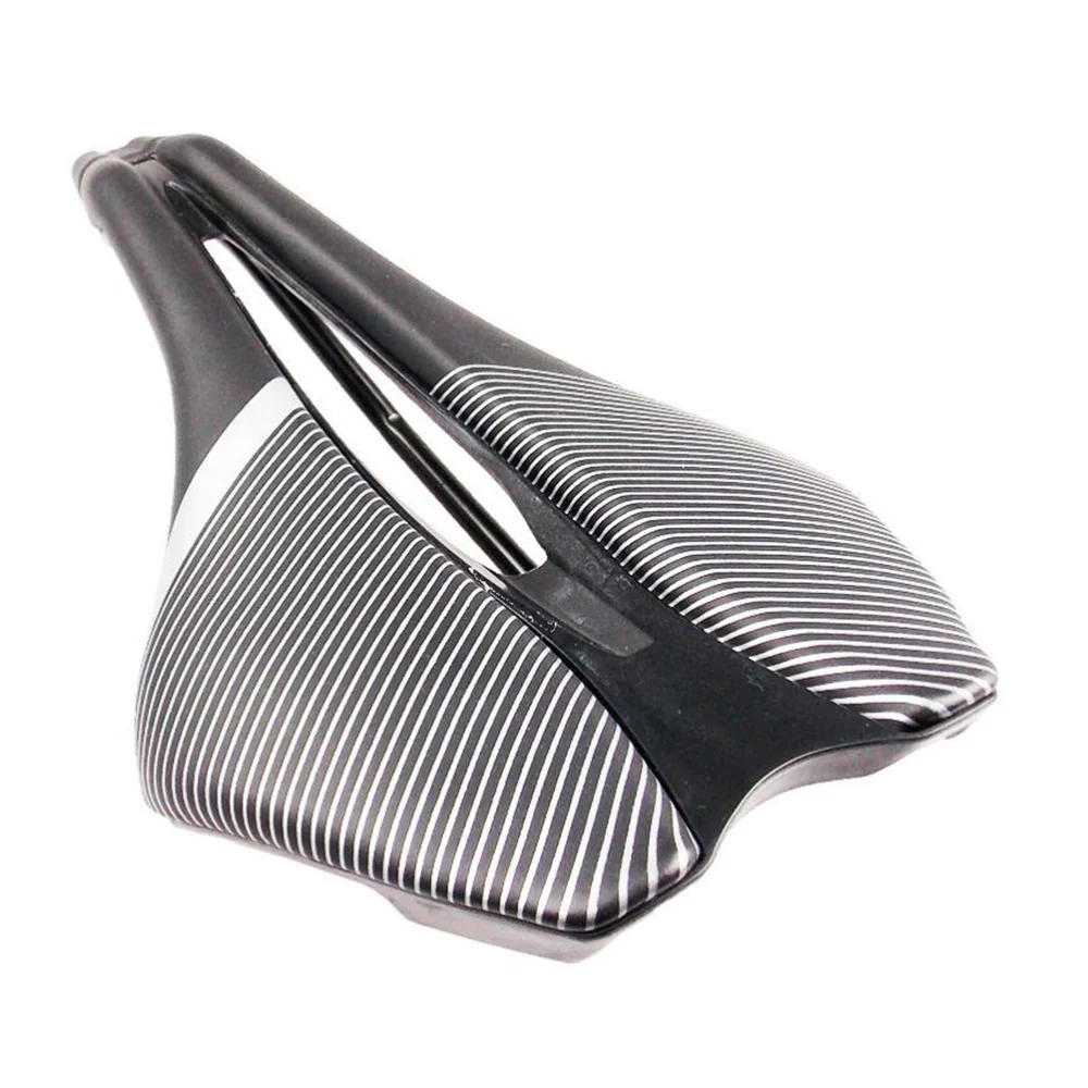

Universal Polyurethane Bike Saddle Striped Pattern Mountain Bike Seat Hollow Out MTB Saddle Cycling Sports Cushion Bike Pad