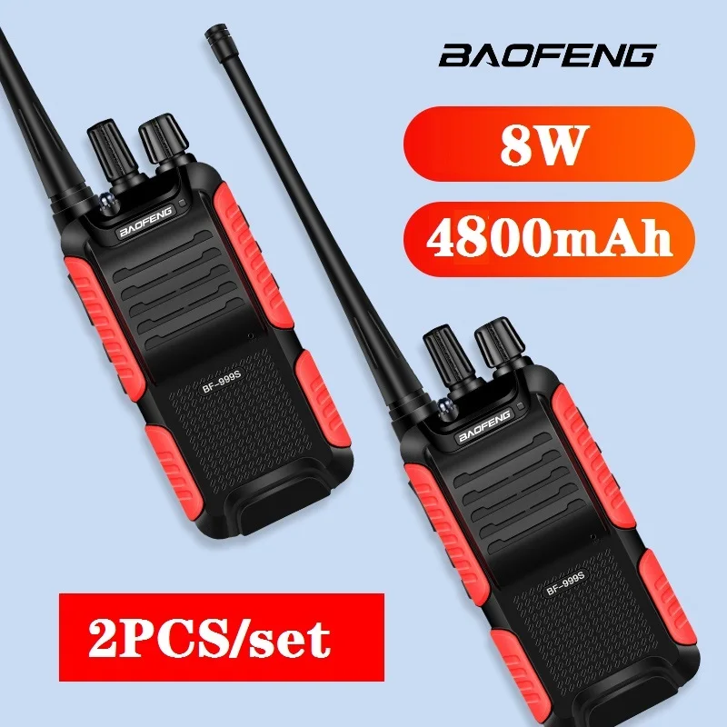 2 шт. Baofeng BF 999S двусторонней радиосвязи портативная рация 3 5 км CB радио FM трансивер