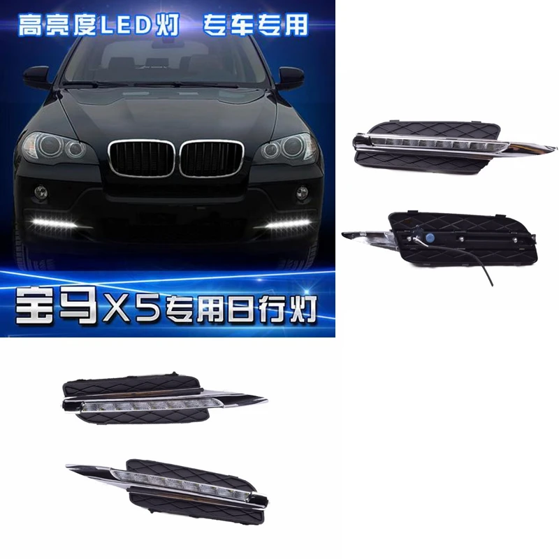 DRL 1 пара 12v ABS светодиодный для BMW X5 E70 2007 2008 2009 2010 автомобильный светильник Дневной