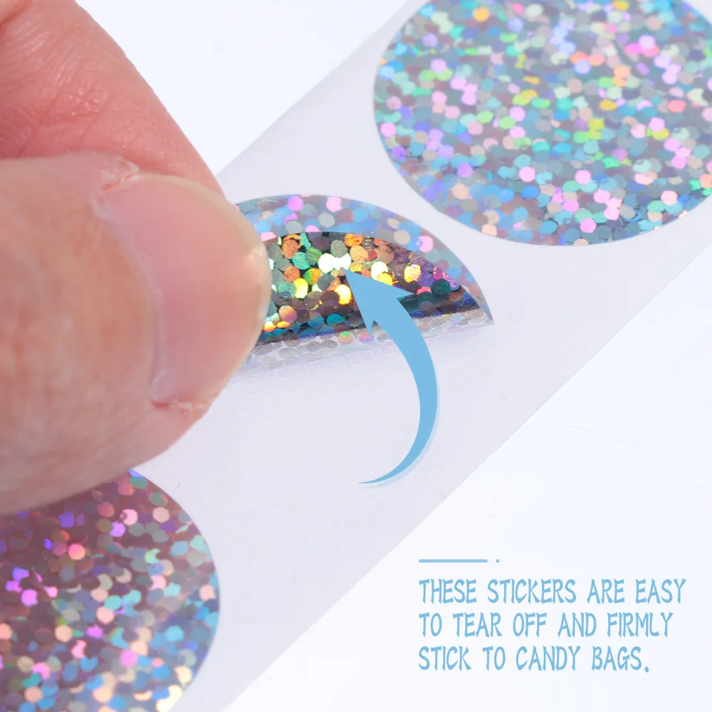 

1 Roll of Shinny Sticker Sealing Sticker Exquisite Sticker Self-adhesive Stickers