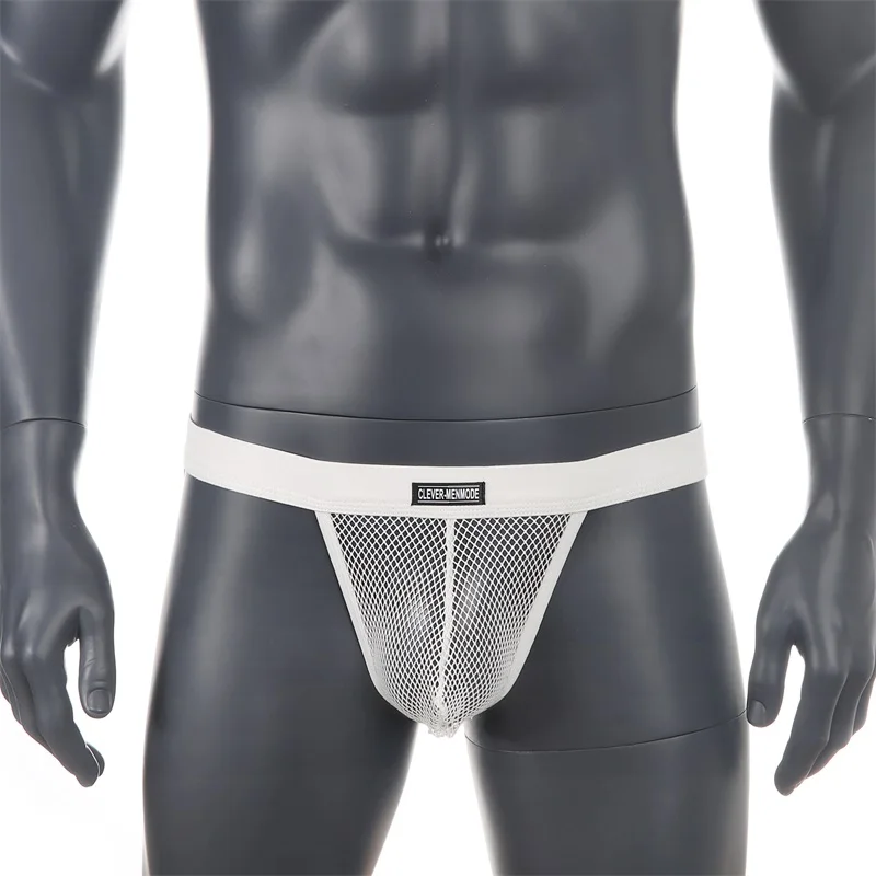

Classic Black/White Breathable Sexy Backless Transparent Men Thongs G-string Tanga Underwear Briefs Jockstrap Shorts Underpants