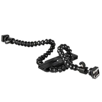 new flexible dual arm hot shoe flash bracket mount holder for canon nikon pentax macro shot camera accessories