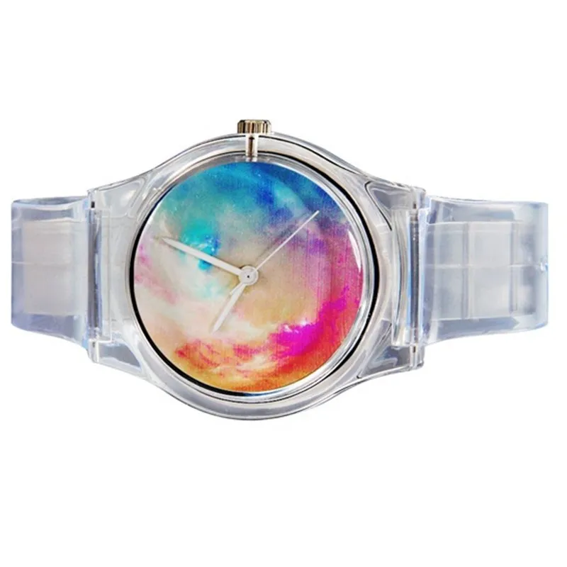 WILLIS Brand Watch For Woman Resin Case Round Dail Transparent Leather Wristwatch Lovely Children Gift Quartz Watches PENGNATATE|wristwatch