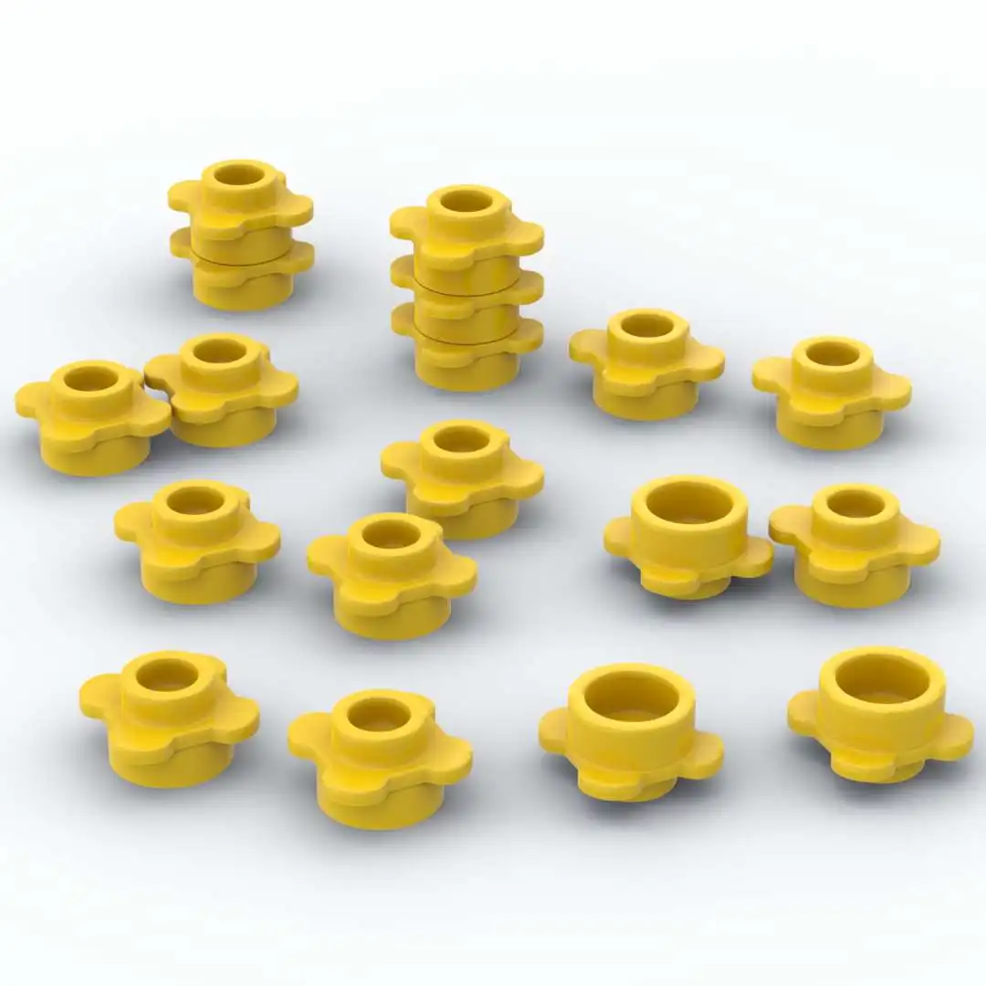 

900pcs Plate Round MOC Bricks 1x1 with Flower Edge 4 Knobs Petals 33291 Building Block Parts Flowers Plants diy Gifts