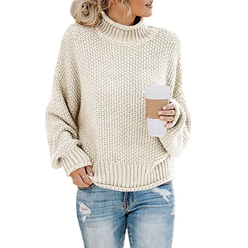

Fashion 2021 Basic Turtleneck Women Sweaters Autumn Winter Tops Slim Women Pullover Knitted Sweater Jumper Soft Warm Pull