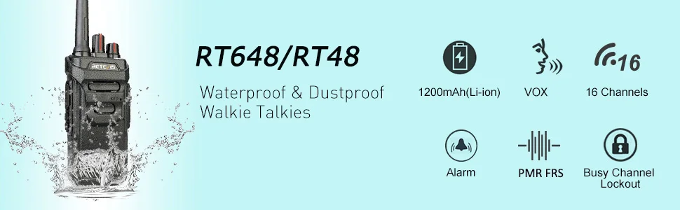 RETEVIS RT48/RT648 IP67 водонепроницаемый Walkie Talkie плавающий PMR радио PMR446/FRS VOX usb зарядка двухстороннее радио для Baofeng UV-9R