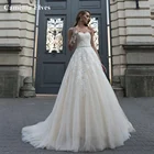 Женское ТРАПЕЦИЕВИДНОЕ свадебное платье, легкое платье цвета шампанского без бретелек с аппликацией, платье невесты, 2022