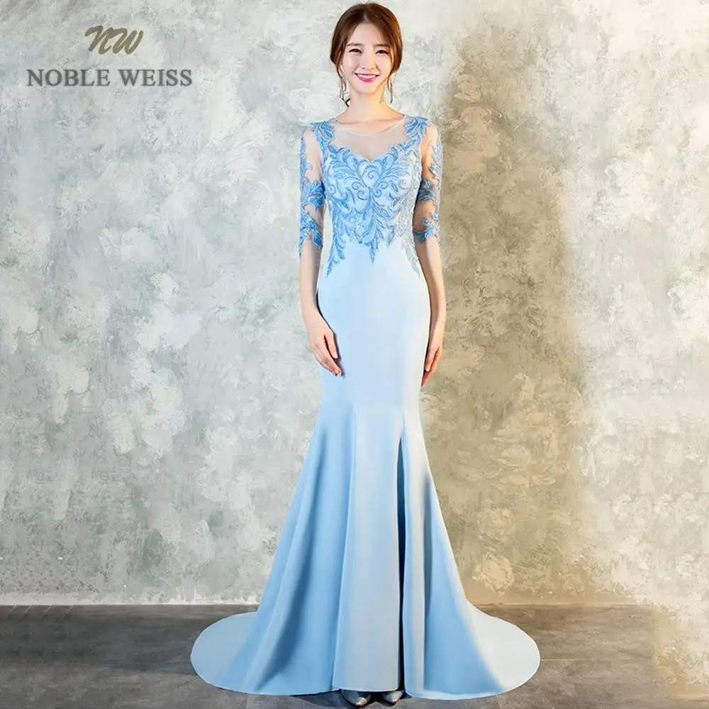 Сексуальное платье для выпускного вечера с круглым вырезом длиной до пола