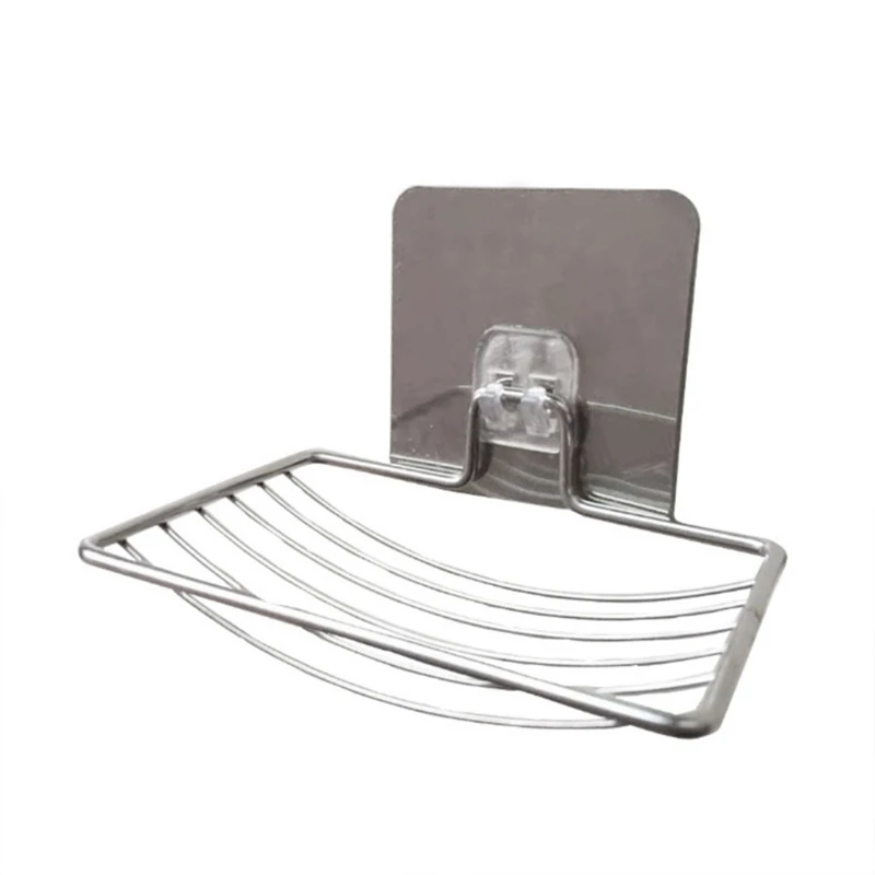 

Punch-free Drain Soap Box Modern Soap Dish Stainless Steel Soap Rack Dishcloth Storage Box Prevent Stagnant Water
