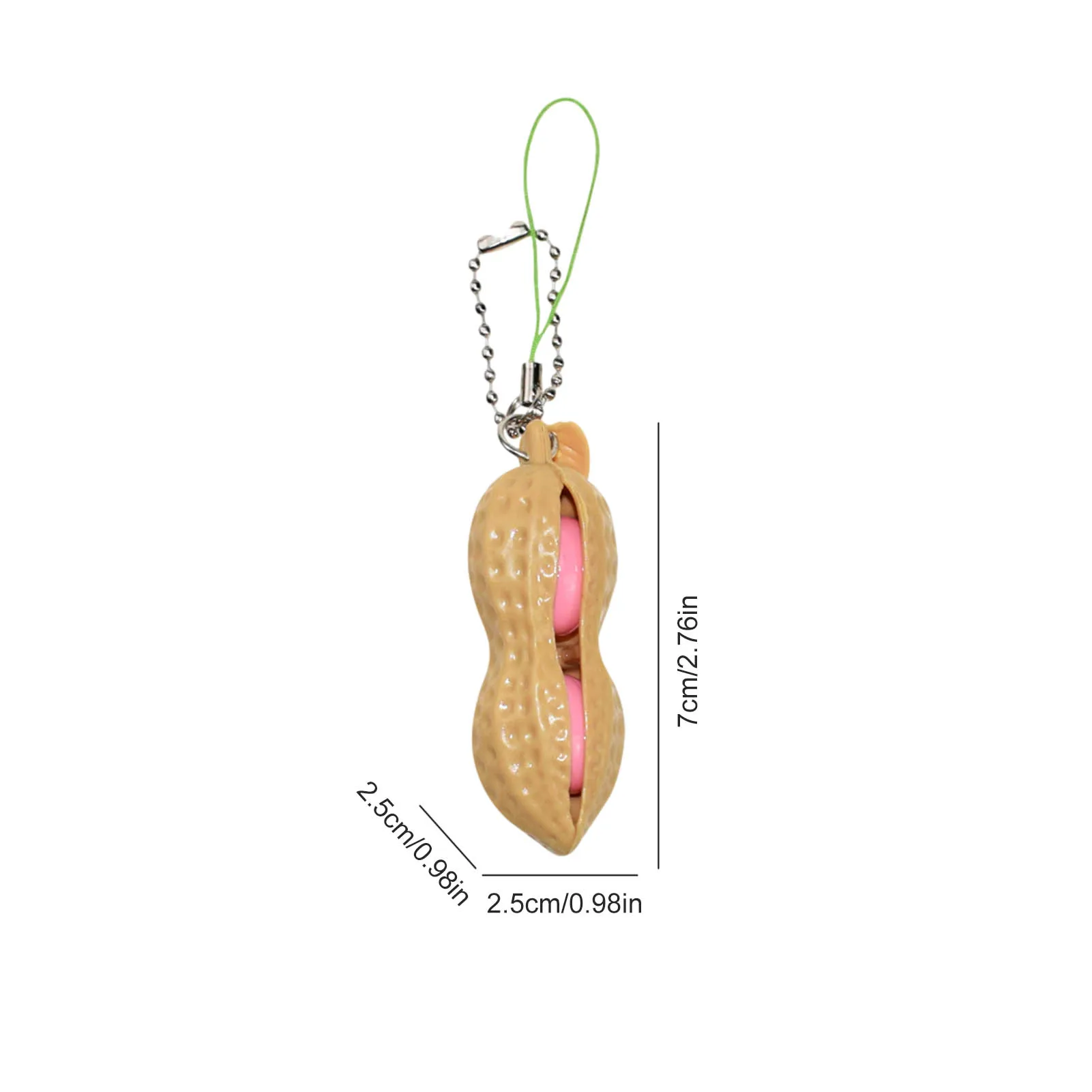 

1/3pcs Stress Relief Fidget Toys Press-a-Peanut Toy Antistress Toy Keychain Decompression Pops It Dimple Fun Beans Gift Toy
