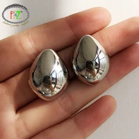 f j4z new women punk stud earrings simplicity glossy top waterdrop earrings lady alloy jewellry oorbellen voor vrouwen