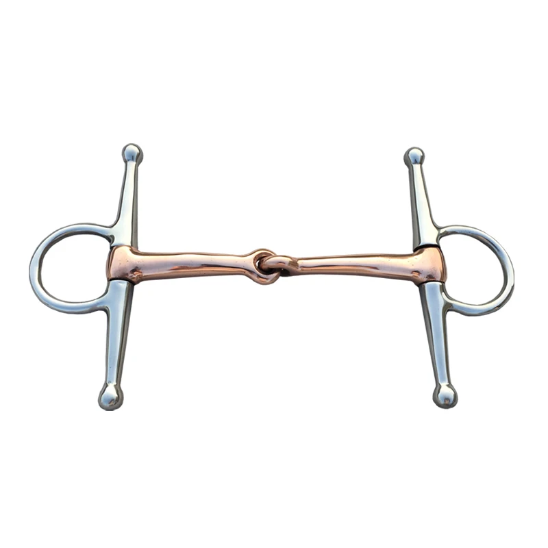 

5" Stainless Steel Full Cheek Snaffle Bit With Copper Mouth Horse Tack