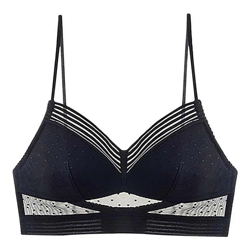 

Sexy Backless Bra Lace Deep U Low Back Bralette Thin Cup Brassiere Halter Soft Seamless Elastic Underwear Tank Tops Encaje Mujer