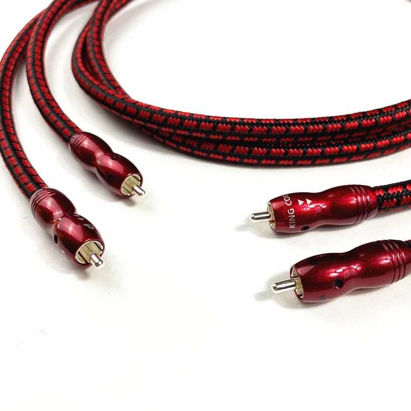 Кабель для соединения звука Par King Cobra PSC HiFi с посеребренным RCA разъемом|Кабели VGA| |