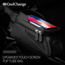 CoolChange Waterproof Bike Frame Front Bag Touch Screen Top Front Tube Cycling Bag MTB Sports 6.5 phone Bicycle Case Accessories
