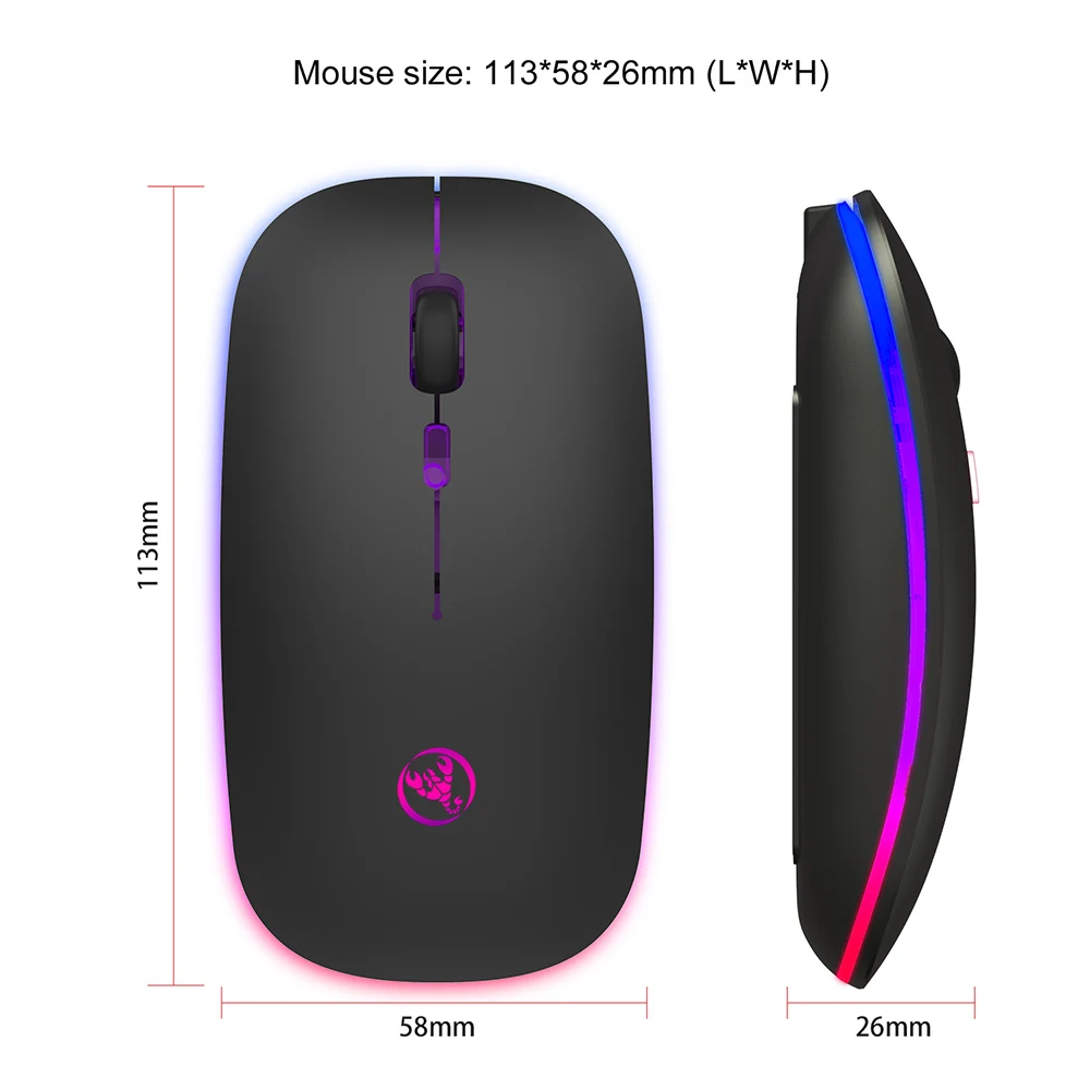 wireless mouse bluetooth computer silent rechargeable ergonomic mause with usb optical mice dual mode 2 4ghz bluetooth 2 in 1 free global shipping