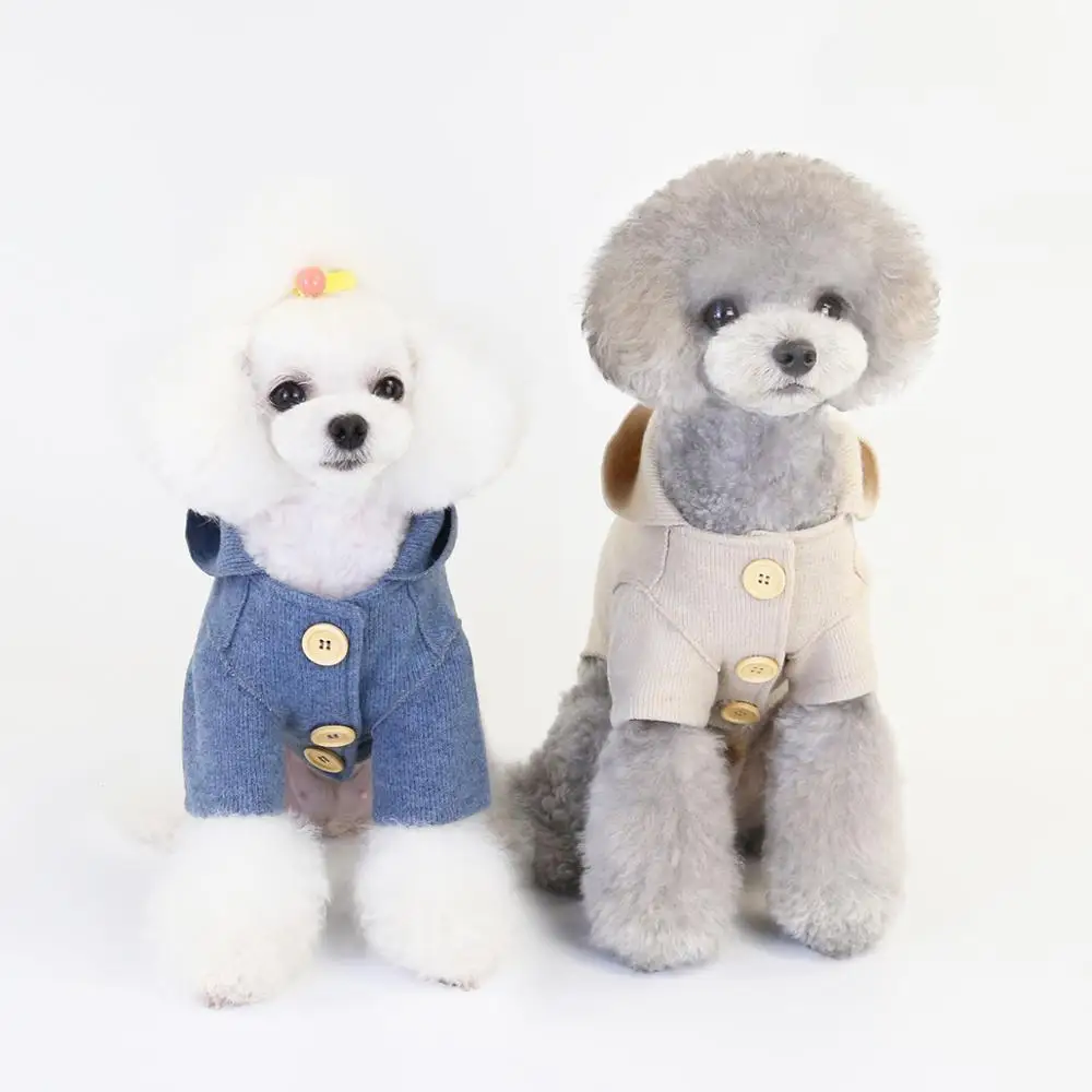 

Dog clothing New Teddy dog clothing for autumn and Winter Winter warm Korean woolen coat