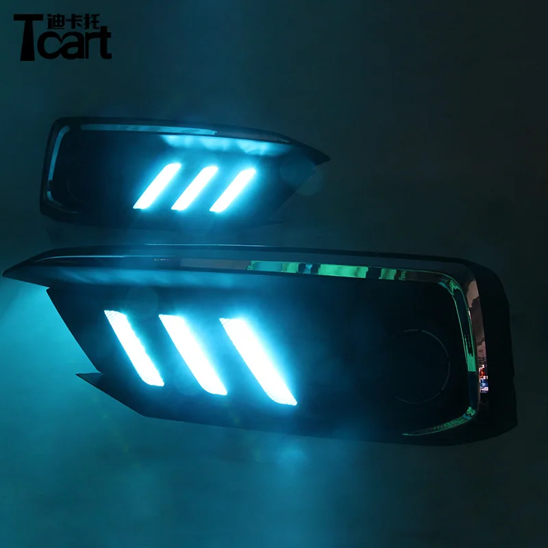 Tcart для Honda Civic 2018 2019 12V светодиодные дневные ходовые огни дневного светильник
