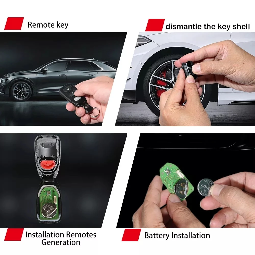 

XKHY01EN Xhorse VVDi Wired Universal Remote Key 3+1 Buttons For VVDI2 Mini Key Tool And VVDI Key Tool