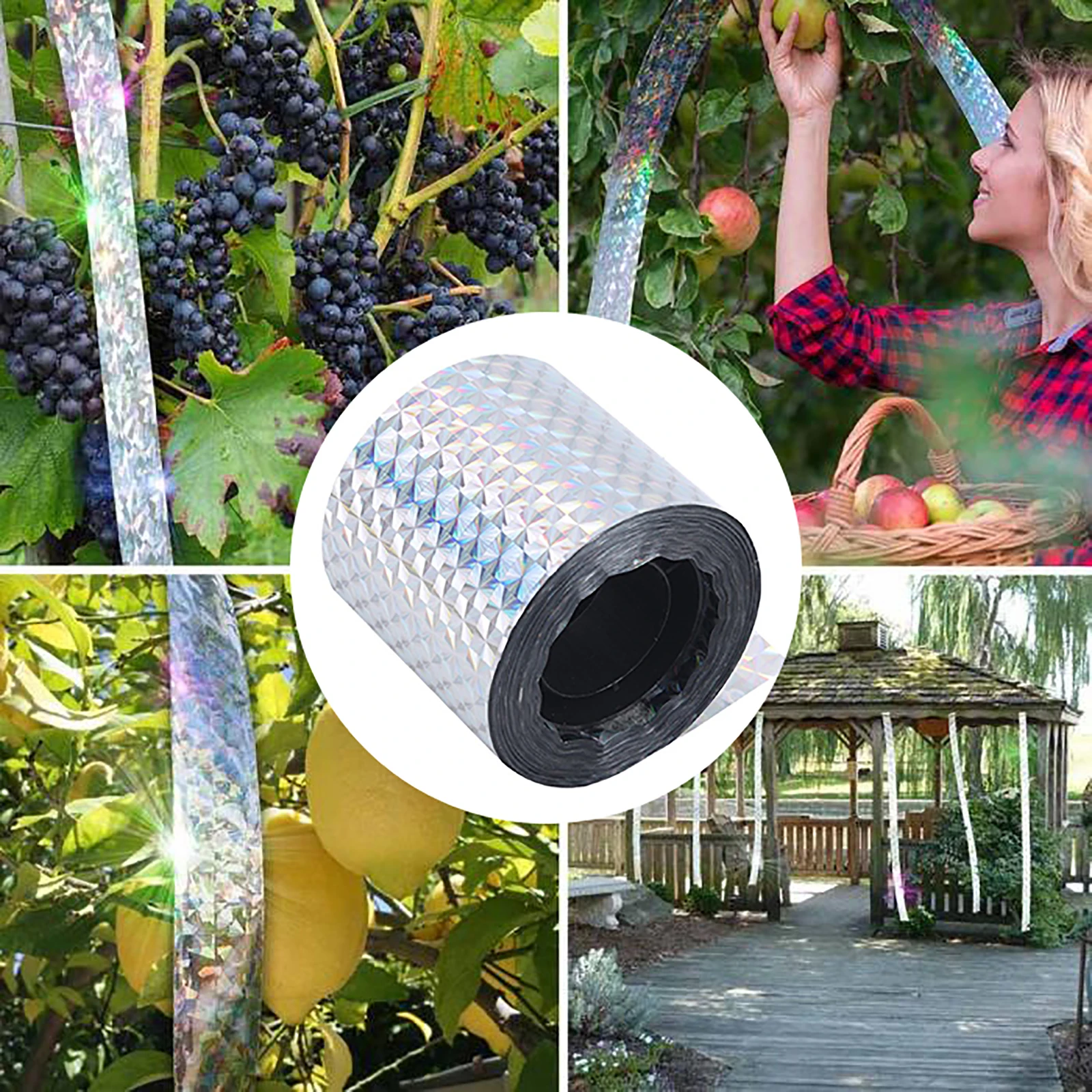 

80m Anti Bird Tape Bird Repeller Reflective Scare Tape Bird Repellent Ribbon Fox Pigeons Garden Yard Orchard Pest Control