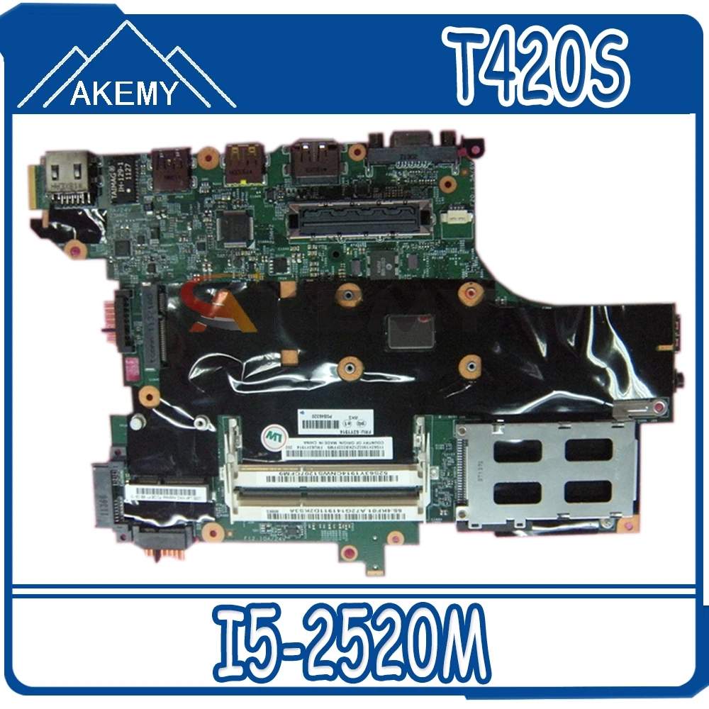 

Материнская плата для ноутбука LENOVO Thinkpad T420S Core I5-2520M, материнская плата 63Y1914 H0223-4 48. 4ke58. 041 QM67