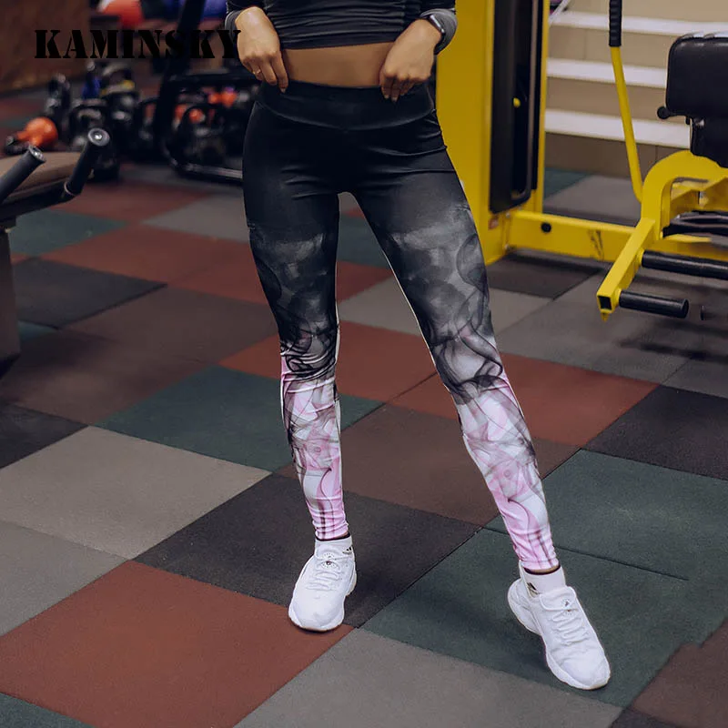 Женские лосины с принтом Kaminsky леггинсы для фитнеса пуш-ап сексуальные