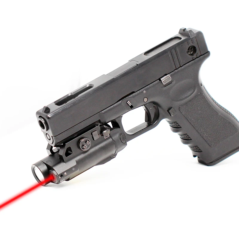 Laserspeed Охотничий Тактический лазерный светодиодный светильник в красный горошек, белый, стробоскопический фонарь, комбинированный прицел для винтовки и пистолета AR15 Glock военный