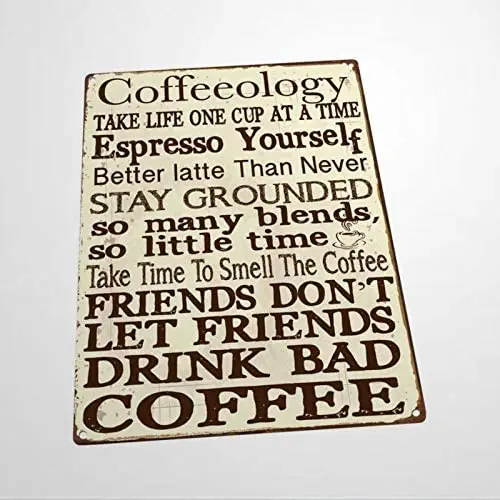 

Coffeeology for Kitchen and Dining Room Custom Aluminum Metal Sign