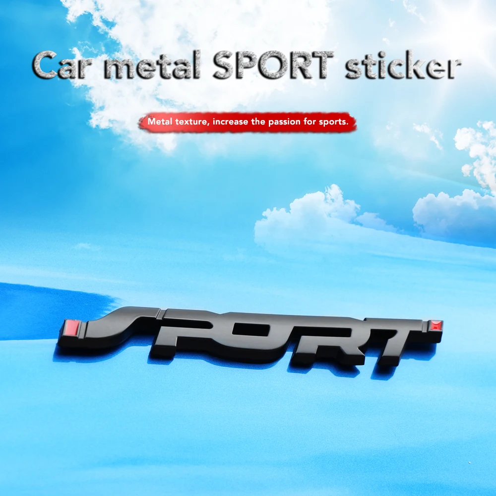 

Universal Car Sticker 3D ABS Chrome Sport Logo For Toyota Corolla Avensis Yaris CHR KIA Rio K3 K5 KX5 Focus Cruze Golf