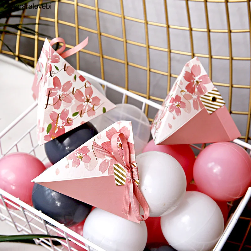 

New Arrival Candy Box Wedding Favor Gift Bags The Cherry Blossom Style Candy Boxes Baby Shower Party Favors Gift Boxes