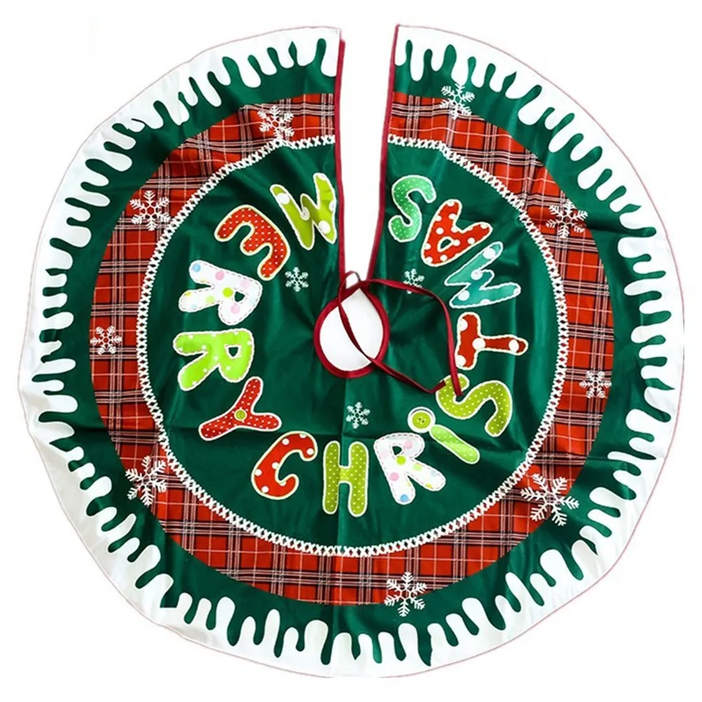 90x90 см Рождественская юбка с оленем/елкой для старика дерево ковер ткань