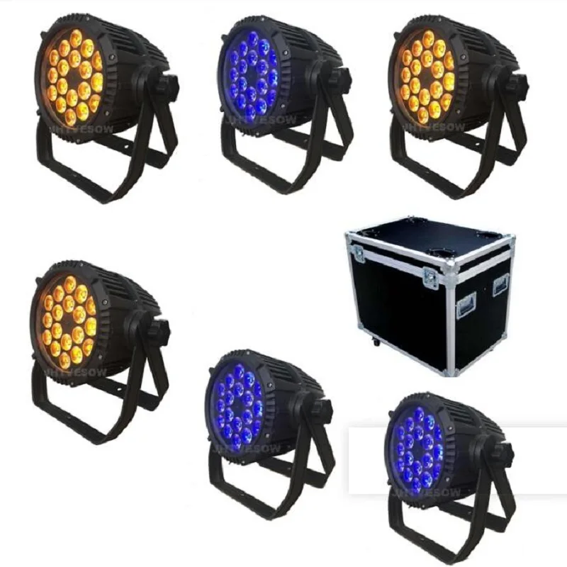 Dmx par light 18x10w rgbw 180w водонепроницаемый светодиодный 64 rgbwa uv ip65 уличный par-светильник