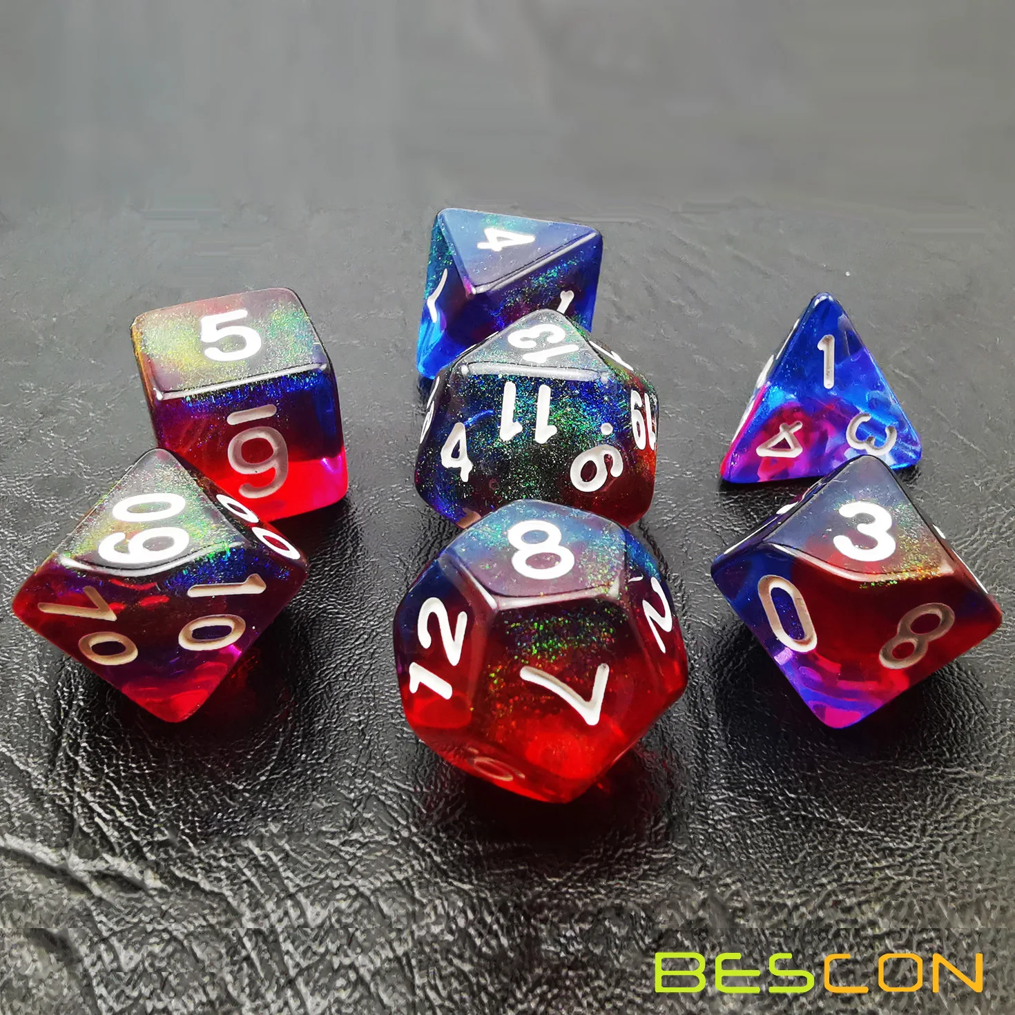 Bescon Новый лунный камень кости стоимостной многогранные Набор из 7 | Игрушки и