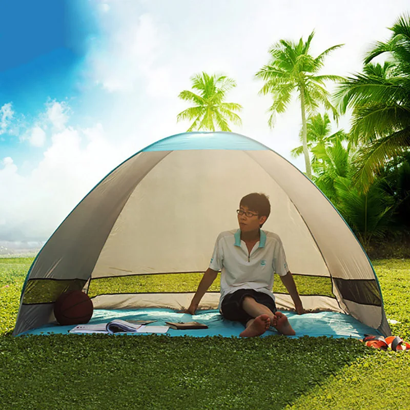 

Summer Beach 1-2 People Automatic Tent Family Outdoor Travel Couple Dating Tent Sunscreen Beach Shade Tent Waterproof Camping