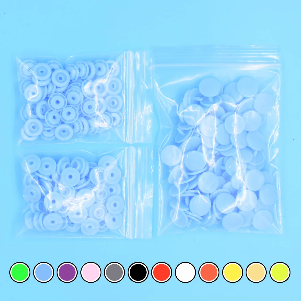 

50sets optional 12 Colors T5 Plastic Buttons,Fastener Snap Resin Press Stud for DIY Clothes