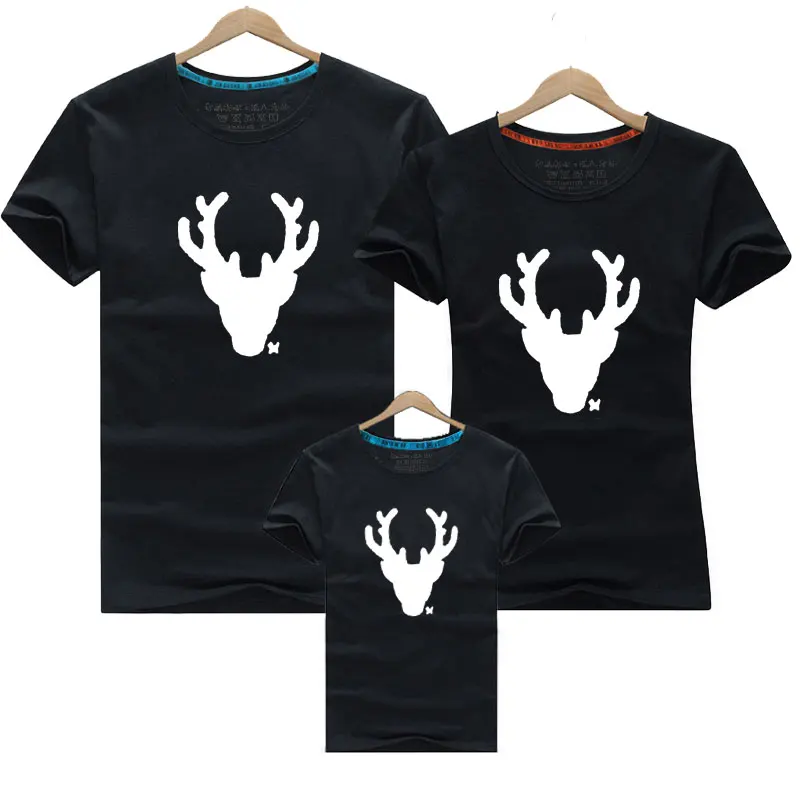 Новогодняя и Рождественская одежда для всей семьи 2020 год с оленем хлопковая