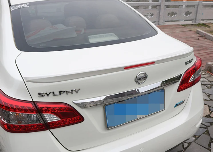 Непокрашенный задний спойлер крыла для Nissan Sentra 2013-2019 стиля задний багажник из АБС с световым ободом 1 шт.
