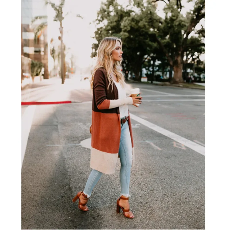 

Стиль Femenino, элегантный отображение, зимняя повседневная манга, очень цветные кардиганы, модные женские кардиганы